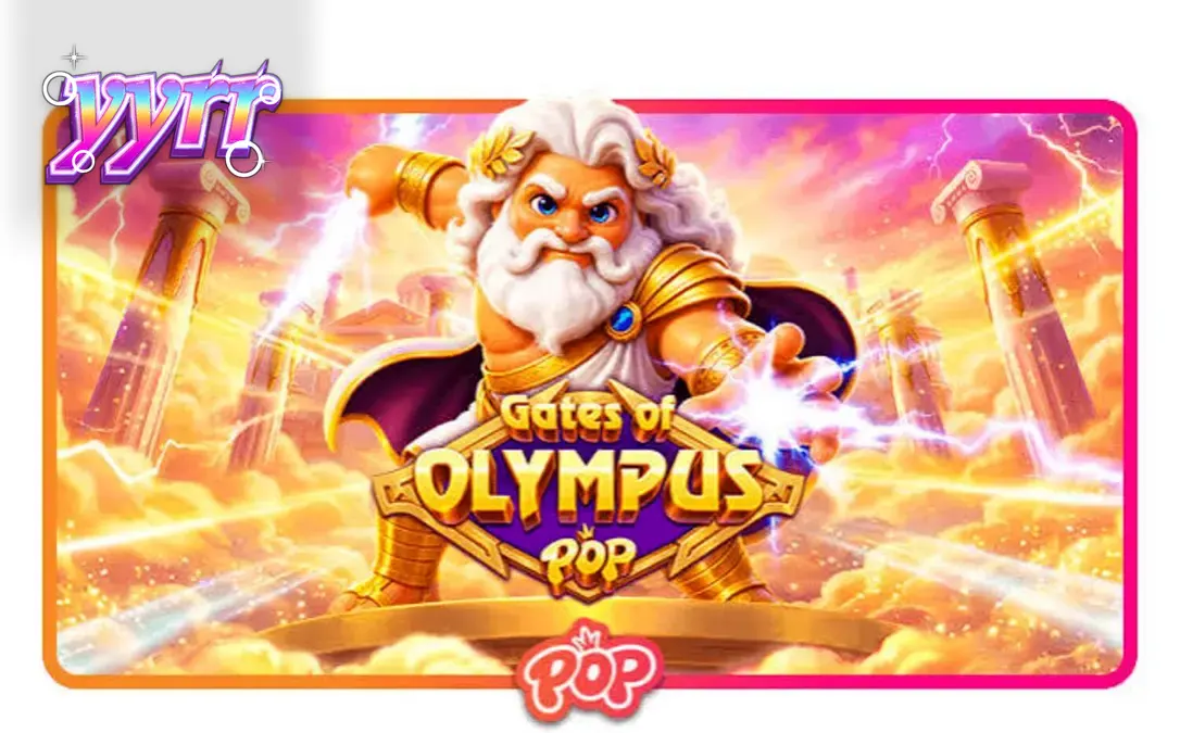 Tampilan visual slot Gates of Olympus POP dengan tema mitologi Yunani yang megah.